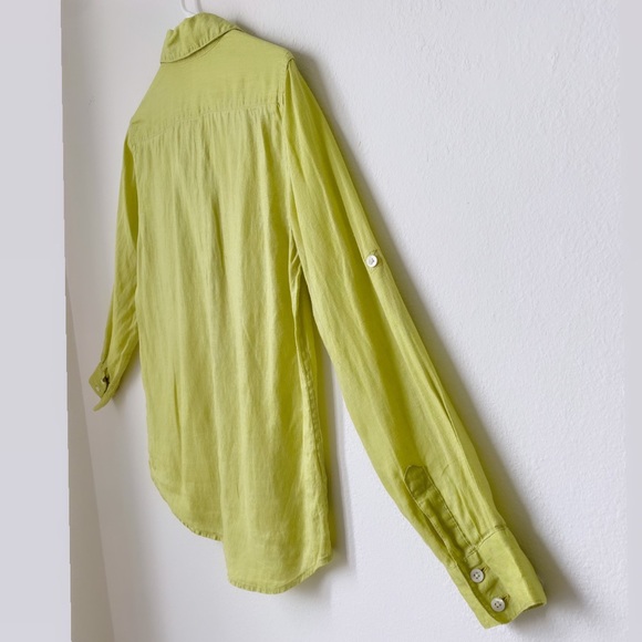 Tommy Bahama - Long Sleeve Button Down Oversized 100% Linen Shirt - Picture 8 of 14